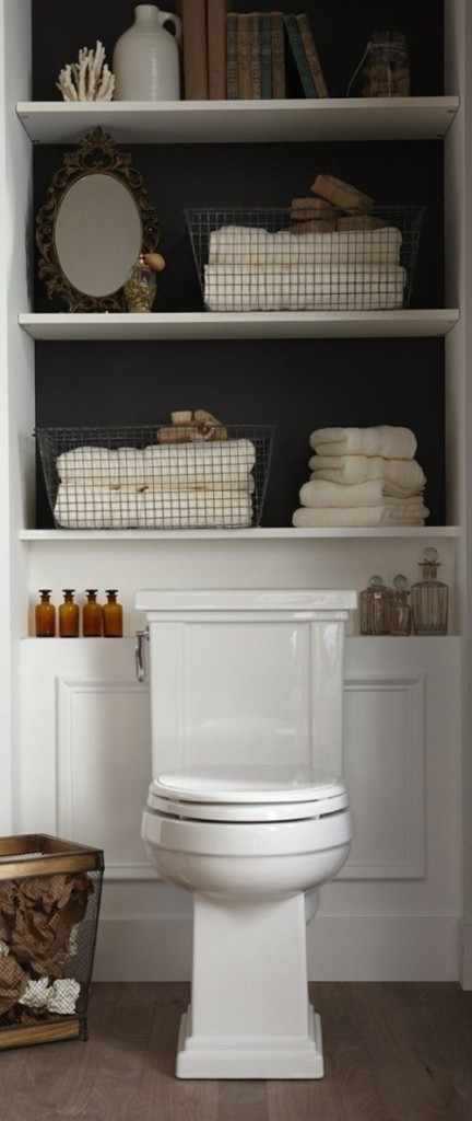 organized bathroom shelves spring refresh