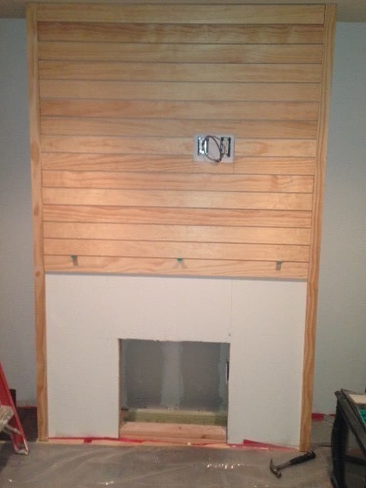 adding a custom built electric fireplace