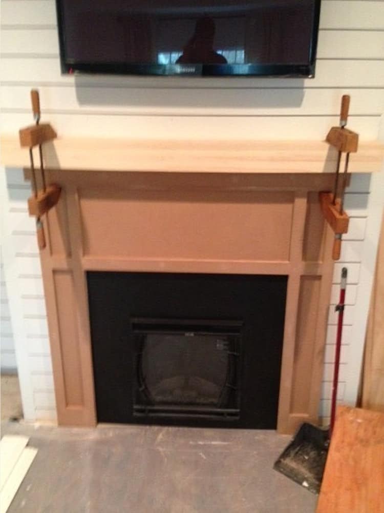 building a custom mantel and electric fireplace