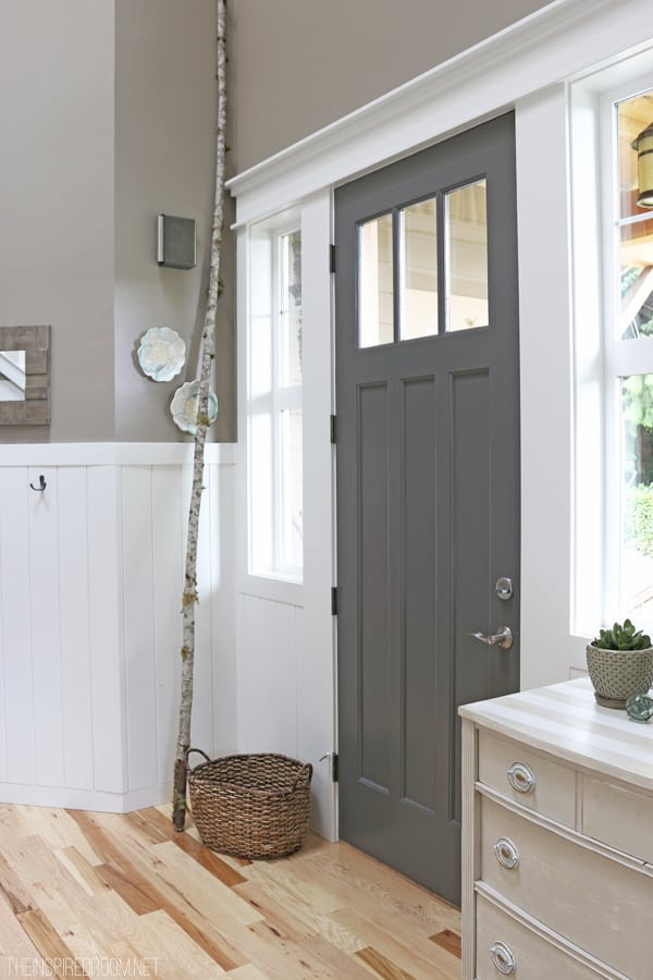 Charcoal-Painted-Front-Door-The-Inspired-Room