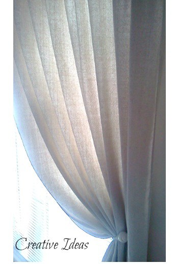 Drop cloth curtains