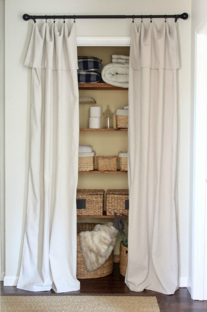curtains instead of closet doors - DIY Closet door ideas
