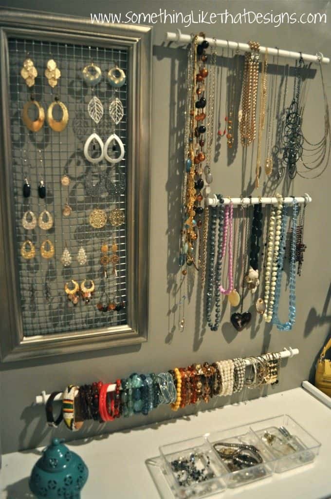 jewelry wall organizing