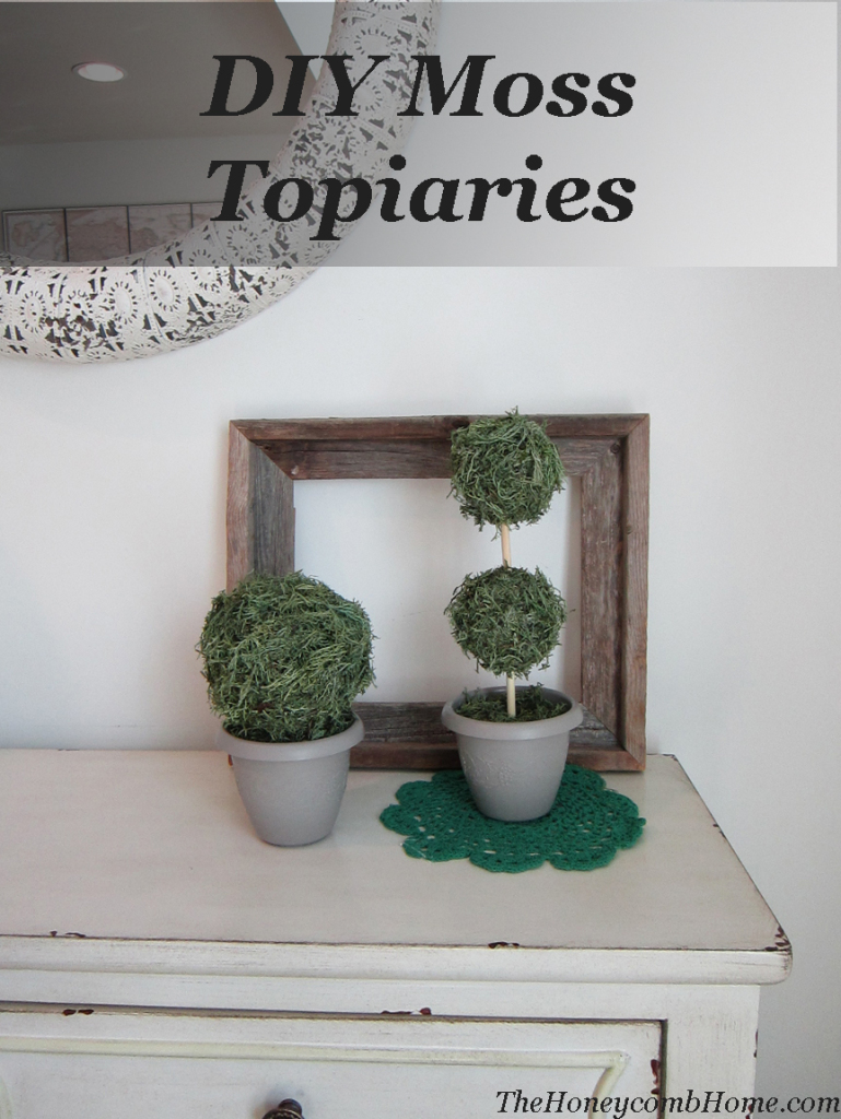 DIY Moss Topiaries