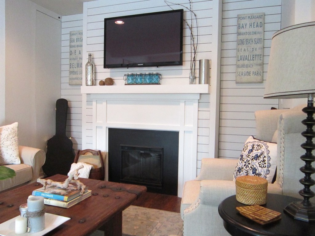 mantel with plankboard