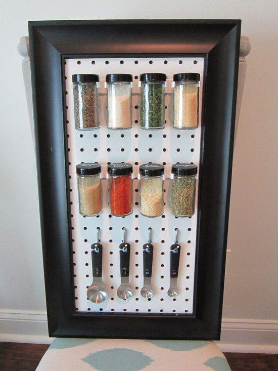 Peg Board Spice Rack