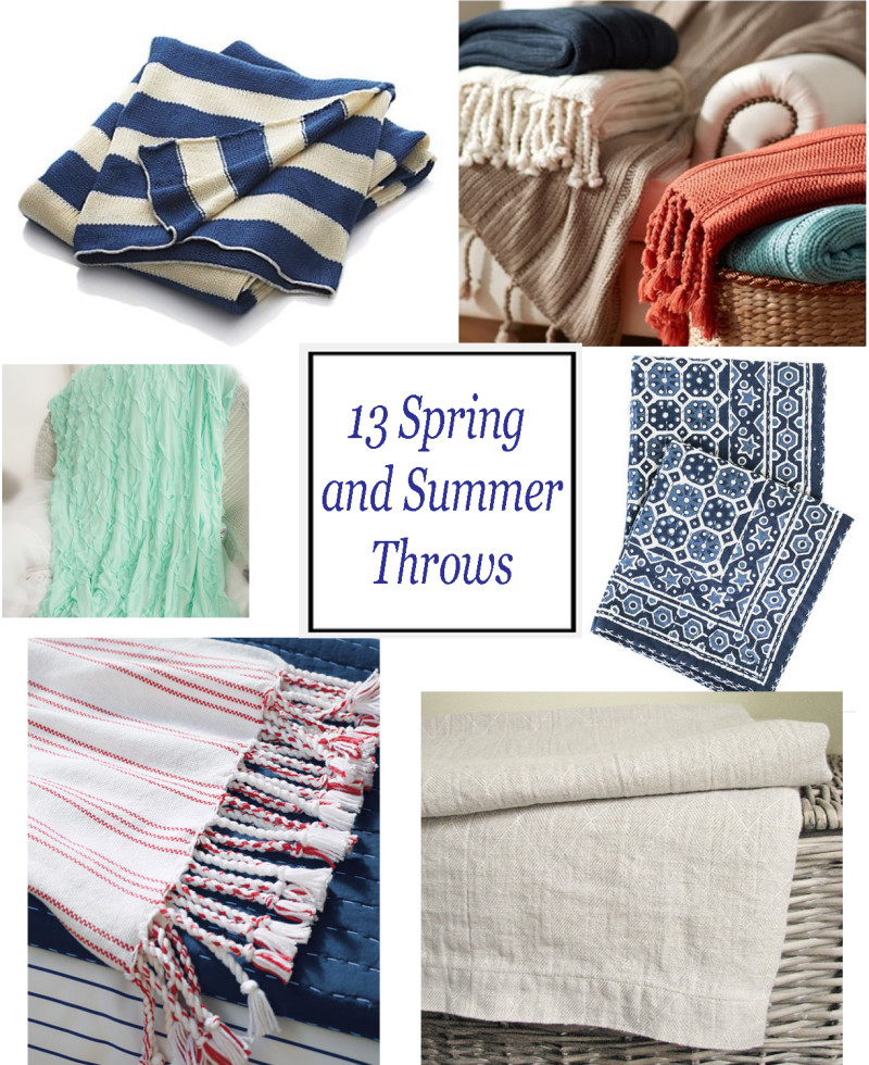 Throw blankets for spring and summer