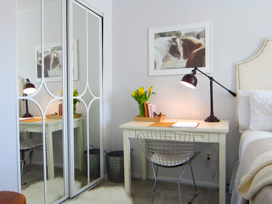 mirror closet door makeover