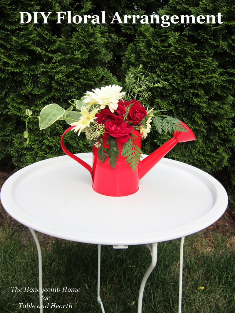 Watering Can Floral Arrangement The Home