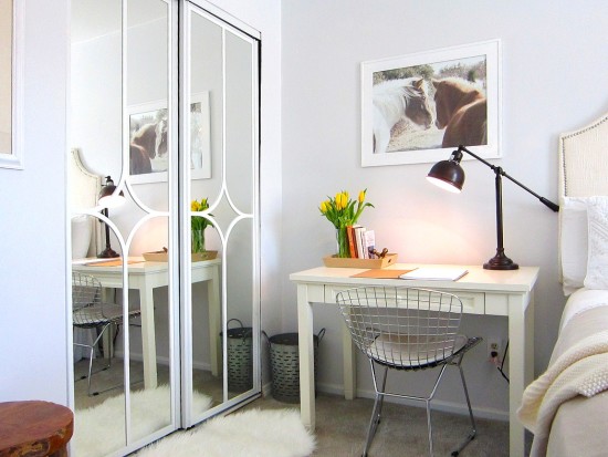 mirrored door makeover