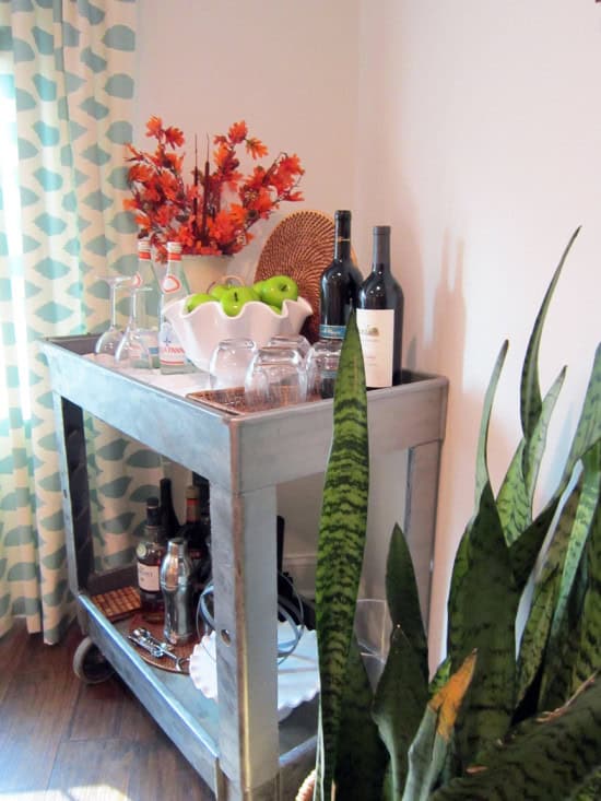 Bar Cart Fall Vignette