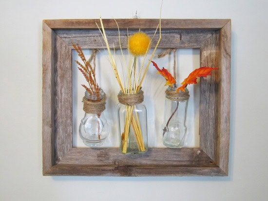 Rustic Frame with Spice Jars