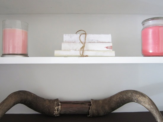 antlers and shelves