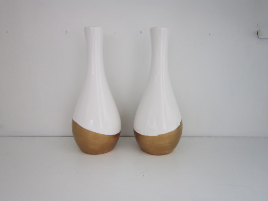 Gold painted vases