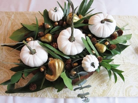 Home for Fall-Rustic Centerpiece - The Honeycomb Home