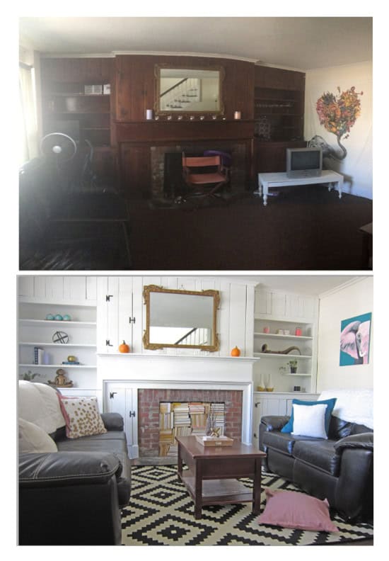 Before and After Room Makeover - theHoneycombHome.com