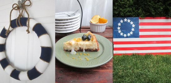 Summer Wreaths, emon Cheesecake, DIY Flag
