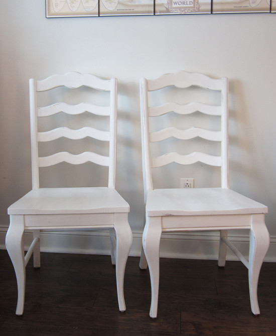 Chalk painted chair makeover