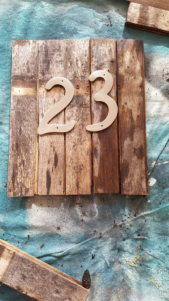 How to make a house number sign with upcycled wood