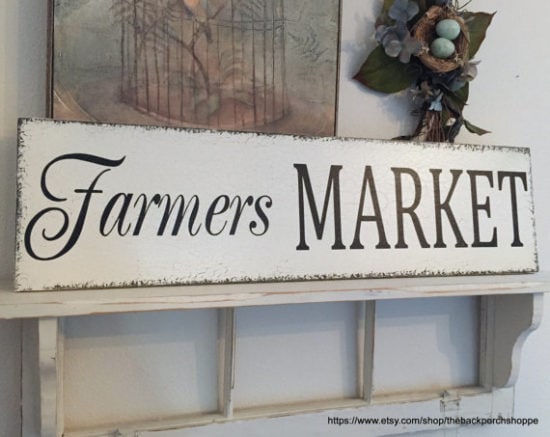 Farmers Market Sign the Back Porch Shoppe Etsy