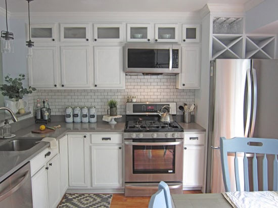 Kitchen Makeover Soffit Area the Honeycomb Home, kitchen cabinet doors, white kitchen cabinets