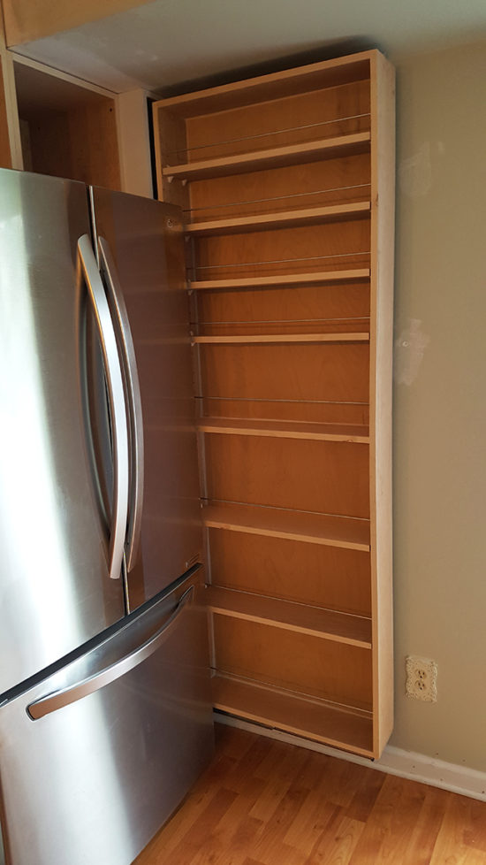 Slide out pantry for small 