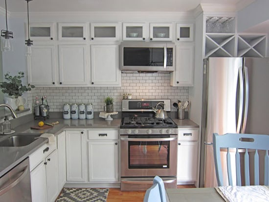 The Honeycomb Home Kitchen Makeover, kitchen cabinet height