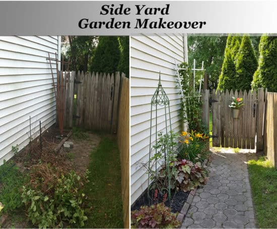 Side Yard Garden Before and After