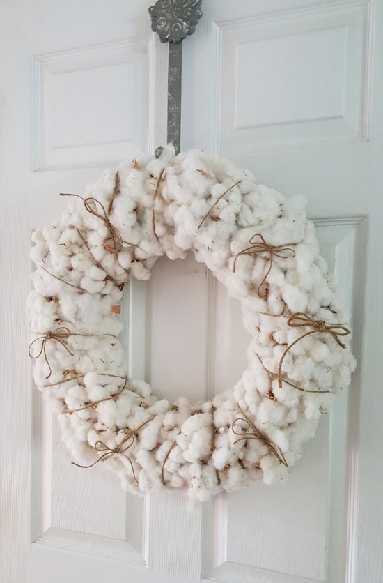 Fall Decorating Cotton Wreath