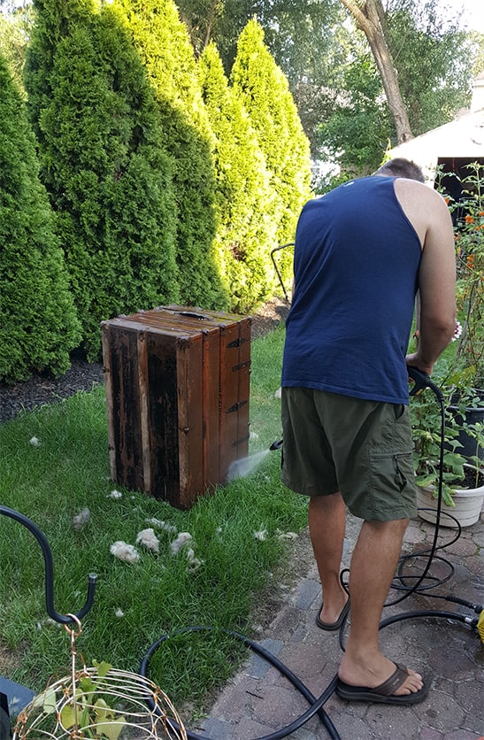 How to clean a vintage steamer trunk