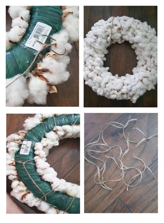 How to make a fall cotton wreath