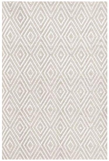 Beautiful neutral patterned diamond print rug