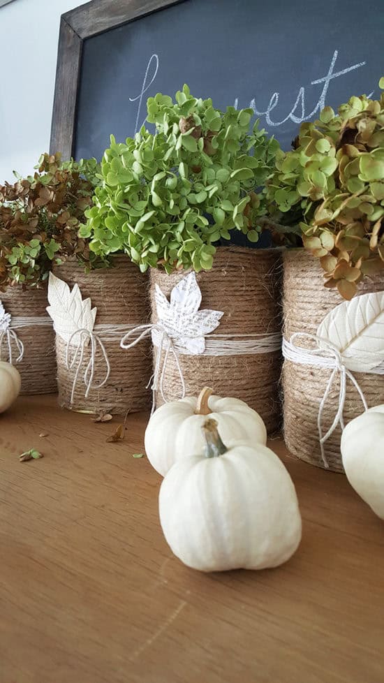 Dried Hydrangeas AND diy FALL DECOR IDEAS