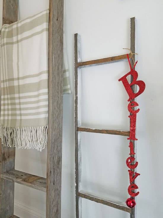 Rustic Blanket Ladders Christmas decorating ideas The Honeycomb Home