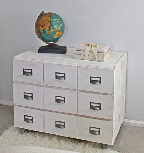 DIY Card Catalog Nightstand Ikea hack