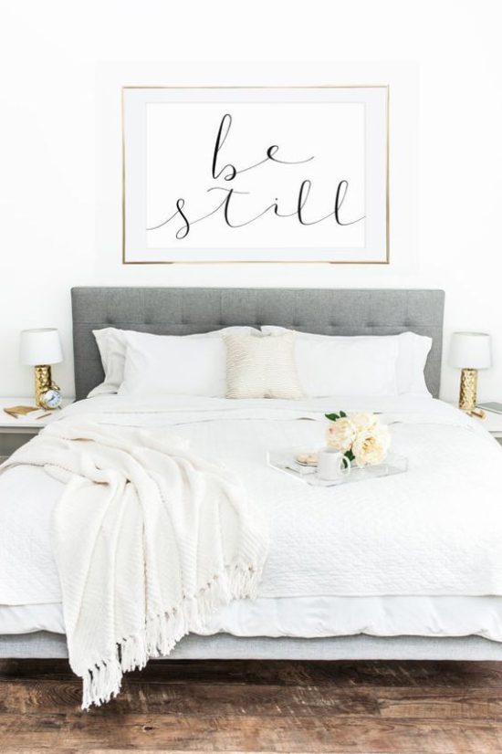 white textured bedroom