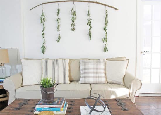 Diy Wall Decor Eucalyptus Branch The Honeycomb Home