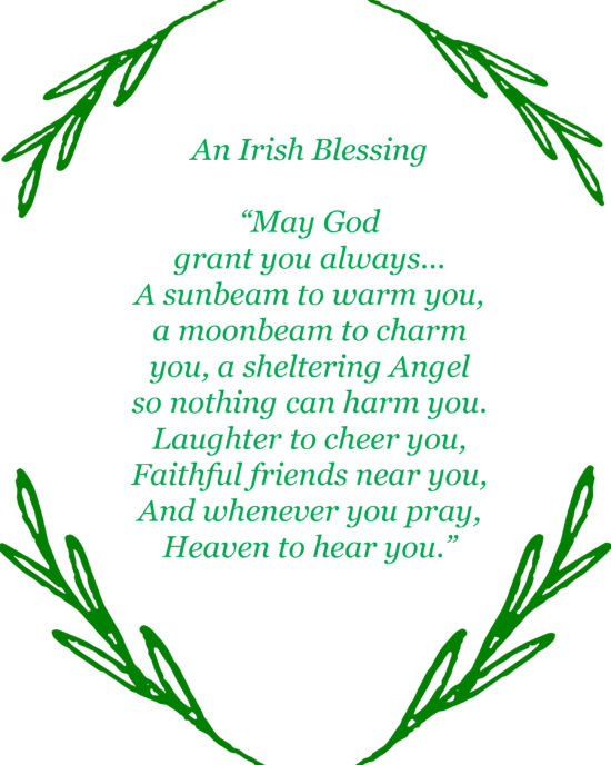 Irish blessing free printable