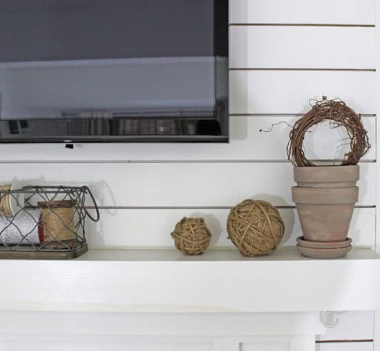 mantel decor rustic