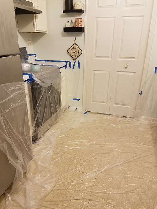 protect surfaces when painting counters