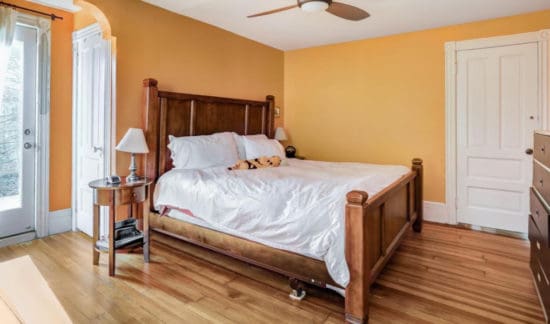 House Tour Bedroom with Archway and window seat