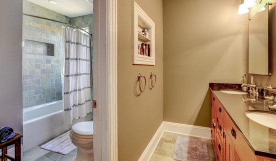 House Tour double sinks spacious bathroom