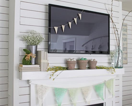 Spring decorating ideas mantel decor