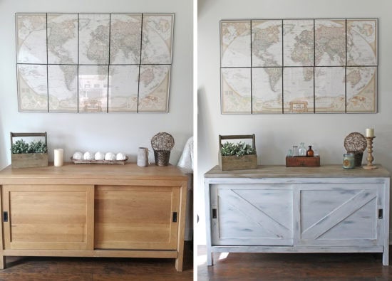 Before and After Furniture Makeover Vintage Farmhouse