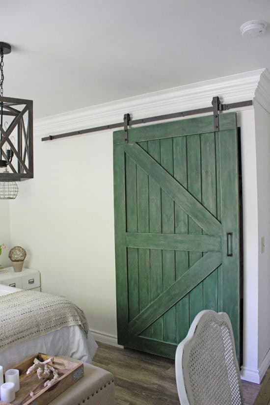 How To Build A Sliding Barn Door For Less The Honeycomb Home