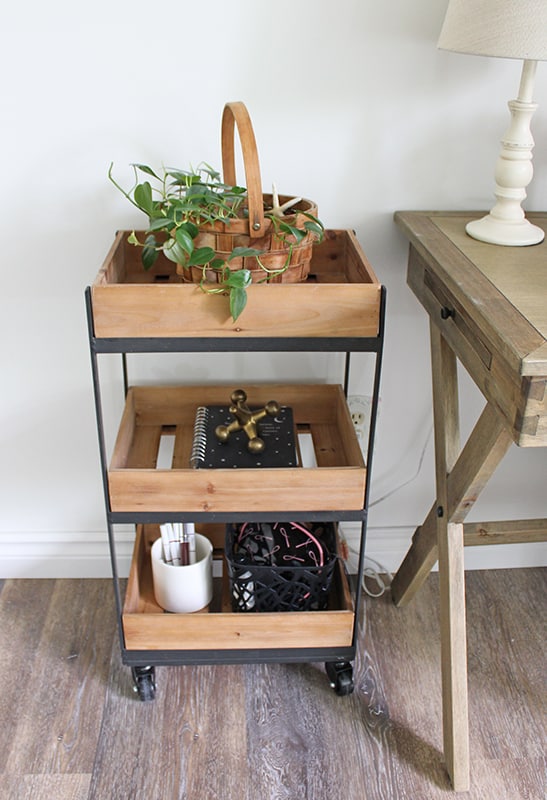 bedroom makeover rolling cart organizer