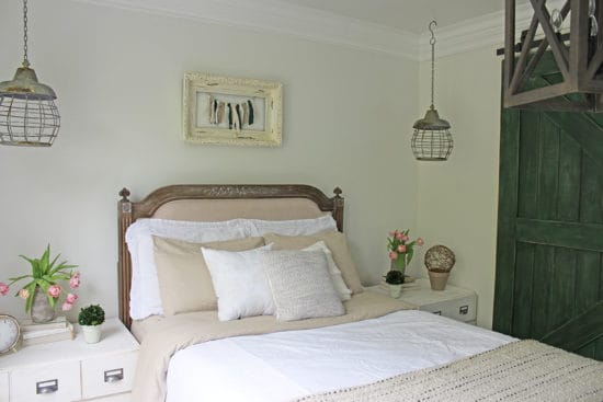 Bedroom Makeover - Neutral bedroom with tons of storage in a small space