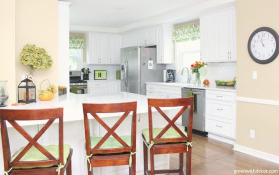 fall-all-white-kitchen-with-green-accents-1b-768x483 design bloggers favorite paint colors