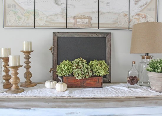 Decorating for fall with dried hydrangeas First Harvest dried flowers