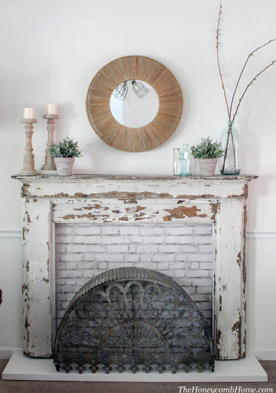 Vintage Mantel DIY THe Honeycomb Home - WM